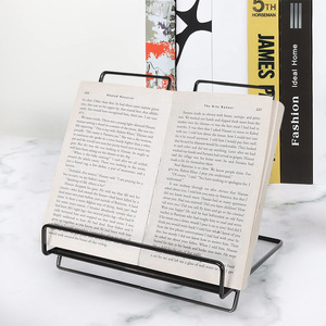 Metal Folding Cookbook <b>Stand</b> 20x18.5x21cm Stackable Desktop Reading Rack <b>For</b> Cooking Recipe Book <b>Tablet</b> Support - Product Image 2