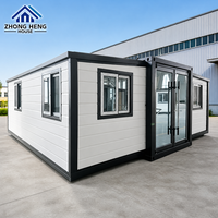 Maison conteneur extensible sur mesure de 20/40 pieds, villa préfabriquée 4 chambres, panneau sandwich, structure en acier, maison mobile pliable, bureau