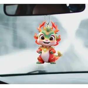 Cute Little Dragon Transparent Acrylic Pendant Decorations Can Be Used To Decorate Cars And Give To Friends