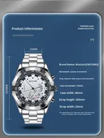Montre à quartz pour homme, style nouveau, tendance, de haute qualité, avec calendrier, bracelet en acrylique, non mécanique