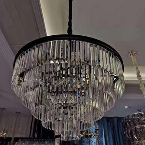 Creative K9 Rounded Crystal Chandelier Hanging Pendant Lights Modern Luxury Standard Golden Supplier Crystal Chandelier Lighting - Product Image 6