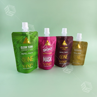 Sachet Doypack imprimé personnalisé avec bec verseur, finition mate ou brillante, 50ml 100ml, Sachets Doypack Mylar avec bec verseur
