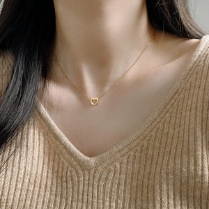 Collar de Plata de Ley 925 con Colgante de Corazón Romántico para Mujer, Cadena Dulce con Dije de Amor, Joyería de Moda - Product Image 3