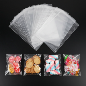 Sacs OPP transparents autocollants de haute qualité, écologiques, auto-scellants, en cellophane, avec logo personnalisé pour l'emballage de snacks, jouets et <span class=keywords><strong>pain</strong></span> - Product Image 1