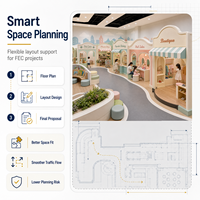 Équipement de divertissement intérieur, ville de jeux de rôle intérieure avec expériences professionnelles pour enfants, mini-ville pour centre de divertissement familial (FEC)