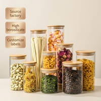 Bocaux en verre avec couvercle en bambou 4oz 8oz 500ml 1kg – Bocaux de conservation hermétiques pour aliments et épices