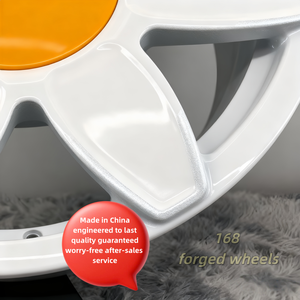 ล้อฟอร์จสีขาวลายดอกทานตะวัน ขนาด 17 18 19 นิ้ว 5x100 สำหรับรถยนต์ Volkswagen <span class=keywords><strong>Beetle</strong></span>, GWM Ora Trendy cat 03, BMW Mini Cooper - Product Image 3