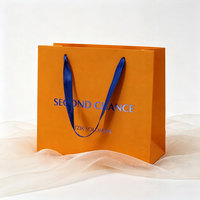 Top Quantity Black Paper Bag Shopping Elegant Bag Brand New Handle Tote Clothing Jewelry Gift Party Paper Bag With Ribbon Handle