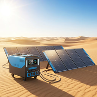 Station d'alimentation portable MPV5 3500Wh à onde sinusoïdale pure, batterie LiFePO4, panneau solaire, chargeur de voiture, lampe de poche MPPT pour les urgences domestiques