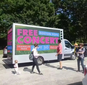 Mới nhất P10 ngoài trời Màn hình <span class=keywords><strong>LED</strong></span> tủ trưng bày xe tải di động van quảng cáo camion publicitario cho chương trình lớn - Product Image 2