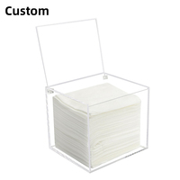 Boîte de rangement en acrylique pour serviettes et maquillage avec couvercle, service de découpe pour salle de bain et chambre à coucher