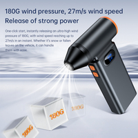 Souffleur d'air électrique turbo 180W rechargeable pour le nettoyage des ordinateurs et des voitures, avec logo personnalisé, vente en gros