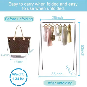 Étendoir à vêtements rétractable pour Camping en plein air danse intérieure blanchisserie Portable pliable voyage porte-vêtements - Product Image 3