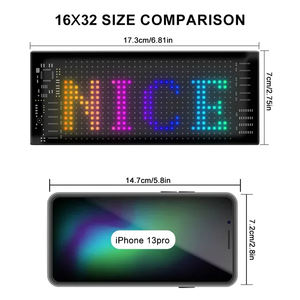 App-gestuurde LED-matrixpaneel pixel Bluetooth slimme lichtpanelen flexibel programmeerbaar auto DIY USB-aangedreven RGB-banner marketing - Product Image 2
