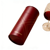 Cajas de Cartón Cilíndricas Personalizadas con Materiales Reciclados para Copas de Vino y Whisky - Empaque Ecológico para Regalos de San Valentín