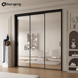 <span class=keywords><strong>Porte</strong></span> coulissante minimaliste en aluminium, cadre ultra-fin de 35 mm de largeur visible, pour villa de luxe, architecture moderne - Product Image 5