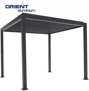 Pergola d'<span class=keywords><strong>extérieur</strong></span> De Pergola 3X4 gris, avec vitre coulissante, <span class=keywords><strong>auvent</strong></span> Madera, sur les côtés du balcon - Product Image 1