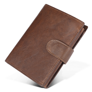 RFID <strong>Family</strong> <strong>Travel</strong> <strong>Wallet</strong> for Men with Coin Pocket Top Grain Genuine Leather Purse - Product Image 5