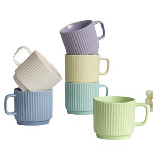 Nhà sản xuất gốm cup với mô hình dập nổi thiết kế sứ cốc cà phê 14 oz nước Mike chén trà - Product Image 5