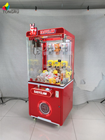 Machine à griffes d'arcade électrique à monnayeur, modèle Red Crane, avec poupée et jouet en peluche, design anglais, pour usage intérieur, 110V