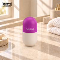 Bouteille de savon liquide en capsule de 100 ml, bouchon rose, bouteilles en plastique PE mat, emballage personnalisé, sérigraphie, soins personnels, MOQ 10000