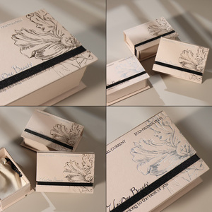 Customized Luxury Jewelry Packaging Paper Gift <b>Box</b> <b>Book</b> <b>Box</b> Design, Original Designer Flower Pattern - Product Image 2