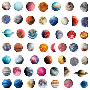 50 Piezas <span class=keywords><strong>de</strong></span> Pegatinas Decorativas Transparentes con Diseño <span class=keywords><strong>de</strong></span> Planetas y Estrellas para Libros, Botellas, Decoración, Regalo <span class=keywords><strong>de</strong></span> Astronomía - Product Image 3