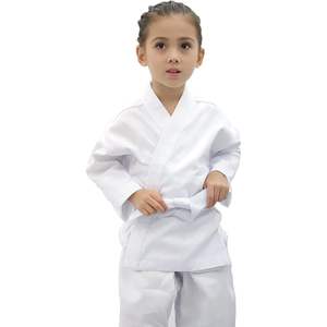 Uniforme de karaté pour enfants et adultes, ensemble léger avec ceinture, vêtements d'arts martiaux unisexes, 100% coton, coupe régulière - Product Image 2