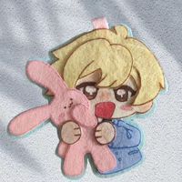Porte-clés en feutre Hoshom Kawaii Anime avec crochet étoile, pendentif de sac non tissé personnalisé