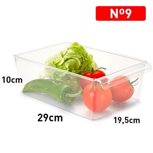 Organizzatore per Frigorifero N.9 29x19.5x10cm Contenitore in Plastica per Alimenti Uso Domestico - Product Image 1