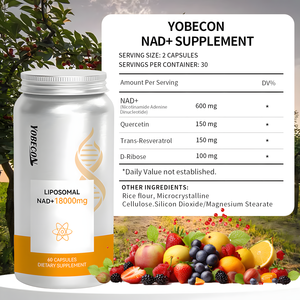 Cápsulas de NAD de Marca Privada OEM, Suplemento de NAD con Resveratrol de 18000 Mg, 60 Cápsulas de NAD - Product Image 4