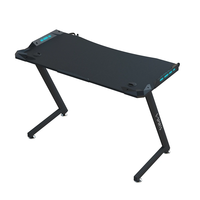 Wqantum Gaming Table Z-Shaped Gaming PC Desk with Carbon Fiber Desktop Computer Game Desk Table for Gamer