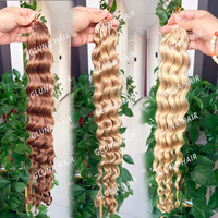 # Extensions de cheveux humains bouclés Pixie 4/350 pour tresses au crochet, avec nœuds miracle, confortables, légères et invisibles pour femmes