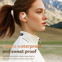 Auriculares Inalámbricos Hi-Fi con Pantalla Digital TWS 5.4, Resistentes al Agua IPX4, Retardo de 30ms, Diseño de Gancho para la Oreja, Táctiles, Sin Cancelación de Ruido