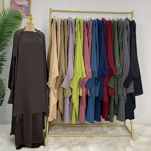 2024 vente chaude mode Ramadan nouvelles Collections Offre Spéciale prière Abaya Jilbab haut et jupe longue pour femmes vêtements musulmans