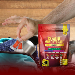 Gomitas de Creatina Monohidrato Vegetarianas Sin Gluten OEM, 1.5 Gramos por Gomita, Mejora la Fuerza y la Resistencia para la Nutrición Deportiva - Product Image 3