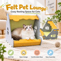 Lit de repos pour chat en feutre OEM en gros, chaise de repos intérieure pour animaux de compagnie, lit pour chat à design ouvert, couleur et taille personnalisées, emballage