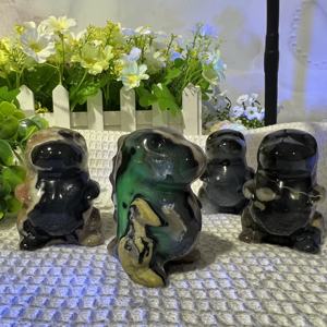 Sevimli hayvan oyma el sanatları bebek dinozor floresan volkanik akik kristal el sanatları süsler el-oyma kristal hediyeler - Product Image 1