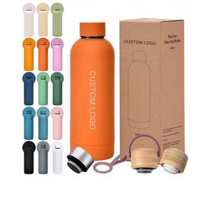 <b>Luxury</b> Stainless Steel Sports <b>Water</b> <b>Bottle</b> 500ml 750ml Straw Flask 12-24 Hours Thermal Insulation Minimalist Design Eco-Friendly - Product Image 1