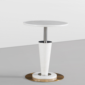 Mesa Redonda de Mármol Personalizada Evelyn, Mármol Rosso <span class=keywords><strong>Alicante</strong></span> Coralito Rojo, Mesa Alta de Mármol Natural - Product Image 3