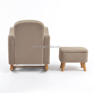 Modern Sherpa nursing room care center breastfeeding nursery rocking chair for New Parent - Product Image 5