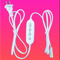 Cordon d'alimentation avec minuterie pour lampe de culture, normes européennes et américaines, pour tubes T5/T8 et bandes lumineuses, cordon de synchronisation à trois prises