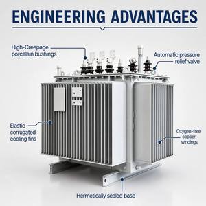 Transformateur immergé dans l'huile triphasé de qualité industrielle Wanbo-267 S13 10kV 100kVA à enroulement en cuivre, <span class=keywords><strong>prix</strong></span> usine - Product Image 3