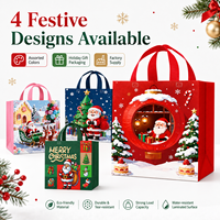 Vente en gros Sacs cadeaux de Noël d'épicerie réutilisables longs et personnalisés Sacs non tissés en PP pour sac fourre-tout