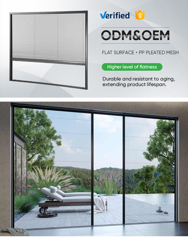 Best Price Diy Mosquito Net Anti Insect Pleated Screen Systems Folding Mesh Plisse Insect Polyester Screen Door · image 1