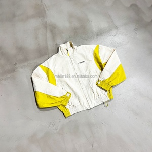 Vestes en nylon softshell tissées à blocs de couleur personnalisés pour hommes, veste zippée de haute qualité, légère, imperméable et coupe-vent - Product Image 1