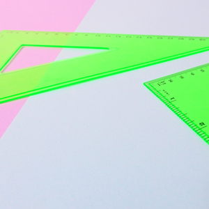 Rifornimento Diretto della fabbrica di Colore 60 Gradi Triangolo Set Piazza Righello di Plastica - Product Image 6