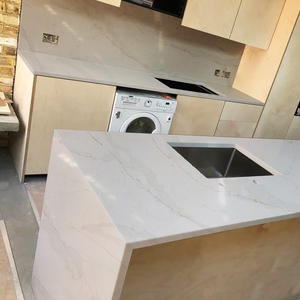 Lastra di Pietra Artificiale Horizon 0 Silica, Pietra di Quarzo Artificiale Calacatta, Piano di Lavoro in Quarzo, Lastra di Quarzo Artificiale - Product Image 4