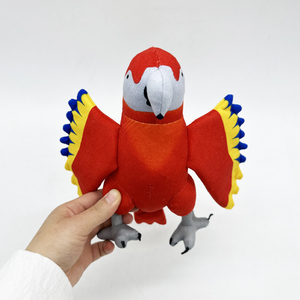 Juguete de Peluche de Loro Rojo al por Mayor, Peluche de Animal <span class=keywords><strong>Tropical</strong></span> de la Selva Relleno de Algodón PP para Decoración del Hogar - Product Image 4