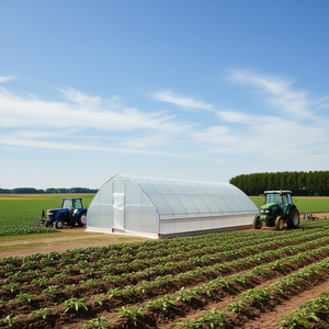 Serre tunnel agricole 25 x 40 pieds avec film plastique EVA transparent 6 mil et côtés enroulables - Product Image 2